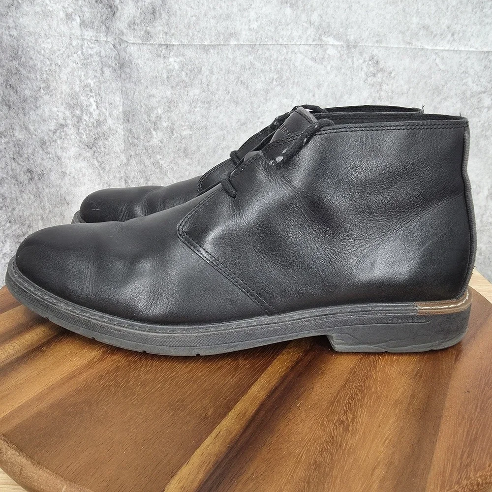 Cole Haan Chukka Boots Mens‎ 11.5 GrandSeries Go To Black Leather Lace Up C36530